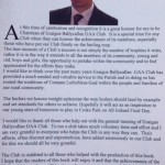 Pah Hayes Chairman GBC GAA Club note